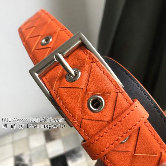 BV高端男士皮帶 寶緹嘉intrecciato編織大格腰帶  jjp1543